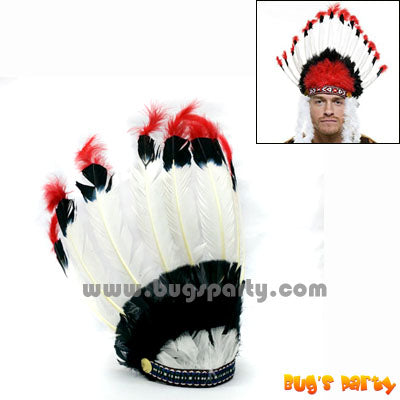 Red Inidan Head Dress L
