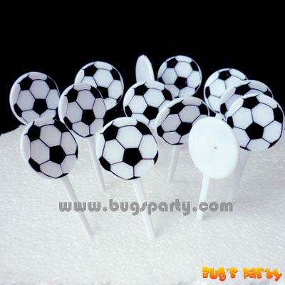 Soccer Ball shaped party Picks