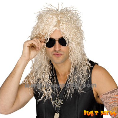 Wig Headbanger White