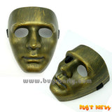Full Face Gold Color Plastic Mask