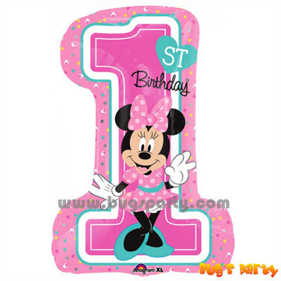 Minnie 1 Shaped Balloon