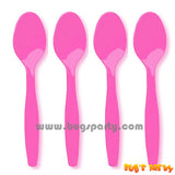 Pink color plastic Spoons