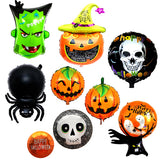 Halloween Balloons, Spider, Jack-O-Lantern, Pumpkin, Mummy, Skull