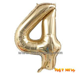 Champagne Color Numbers Shaped Balloon