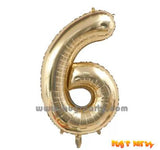 Champagne Color Numbers Shaped Balloon