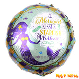 Mermaid Theme birthday supplies, Balloon, Plates, Candle, Napkins