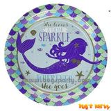 Mermaid Theme birthday supplies, Balloon, Plates, Candle, Napkins