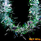 Tinsel Garland Green Silver