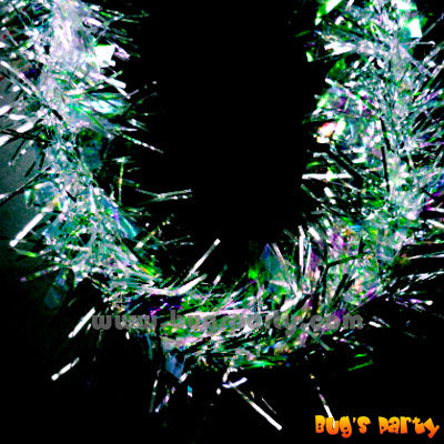 Tinsel Garland Green Silver