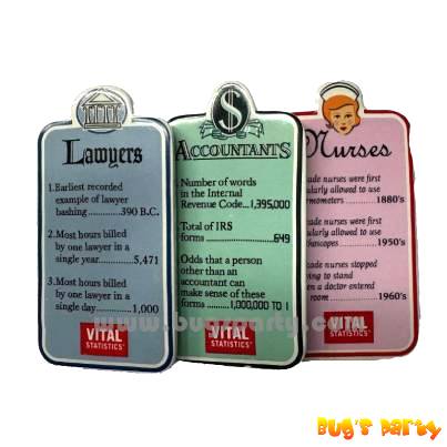 Refrigerator Magnet with Laywer, Nurse, Accountant vital statistic
