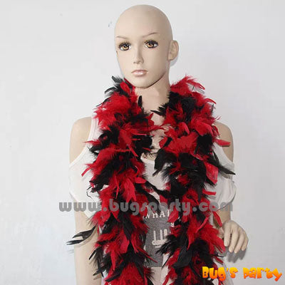 Turkey Red Black Boa and orange black boa 72 inches long