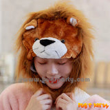 Animal Plush Hat Lion, TIger, Wolf