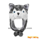 Animal Plush Hat Lion, TIger, Wolf