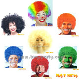 Afro Wig Classic, multi colors, gold, black, orange, red, blue colors