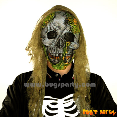 Halloween horror mask with hair or hoody