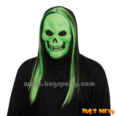 Horror Neon Mask with Wig