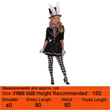 Alice Wonderland Book character Costumes, Mad Hatter Girl, Black Rabbit