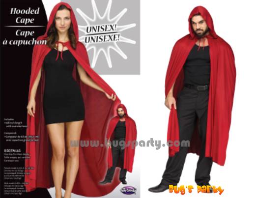 Men Women red hooded robe