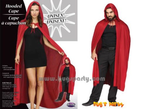 Men Women red hooded robe