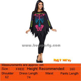 Halloween Costume Skeleton Poncho