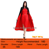 Red Black Hooded Robe
