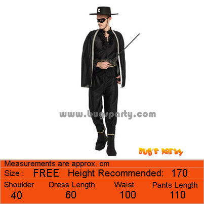 Zorro costume adult size