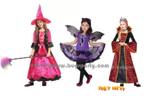 Winged Witch, Vampire Princess, Purple Bat, Pnk Witch costumes