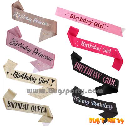 Birthday Girl Sash, Birthday Queen Princess Sash, Milestone birthday sash
