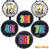 Milestone Birthday Balloon, 18th, 21st, 30th, 40th, 70th, 80th