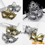 Elegant Gold Silver Masquerade Mask