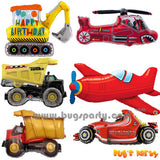 Machines Shaped Balloon, figter jet, aeroplane, helicopter, construction truck balloon