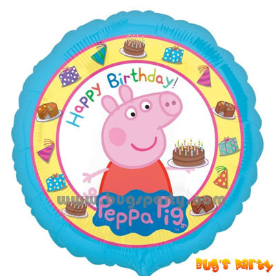 Peppa Pig happy birthday balloon