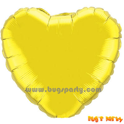Gold heart shaped balloon