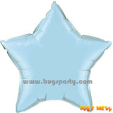 baby blue star shaped foil balloon