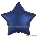 Blue color star shaped chrome balloon