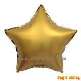 Gold color star shaped chrome balloon