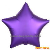 Purple color star shaped chrome balloon