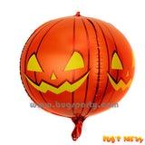 4D, 4 sided pumpkin face balloon