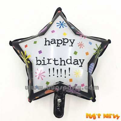 Star Shaped Happy Birthday balloon
