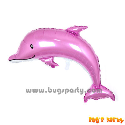 Pink dolphin shaped balloon