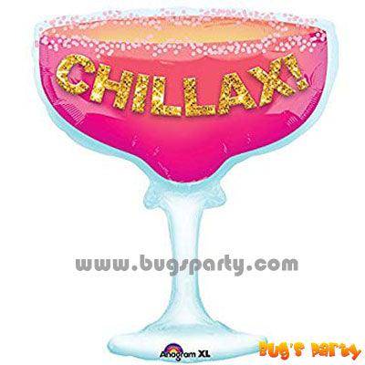 Chillax cocktail shaped balloon