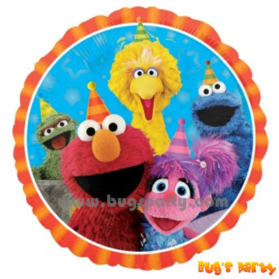 Sesame Street pals balloon, Elmo, Cookies monster, Big bird