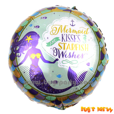Mermaid Kisses Starwish wishes balloon