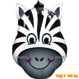 Zebra head foil balloon