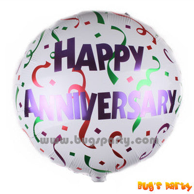 Happy Anniversary confetti balloon