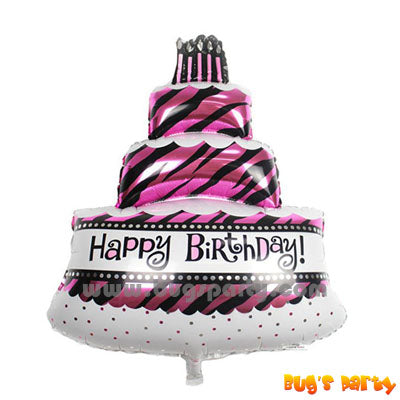 Fabulous Cake shaped happy birthday balloon