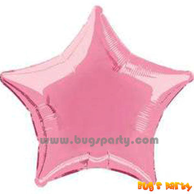 pink color star shaped foil balloon
