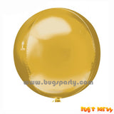 gold color orbz 4D balloon