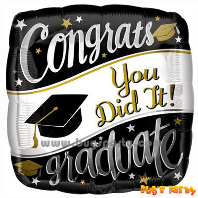 Congrats Grad Sq Balloon
