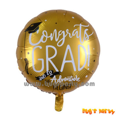gold color congrats grad balloon